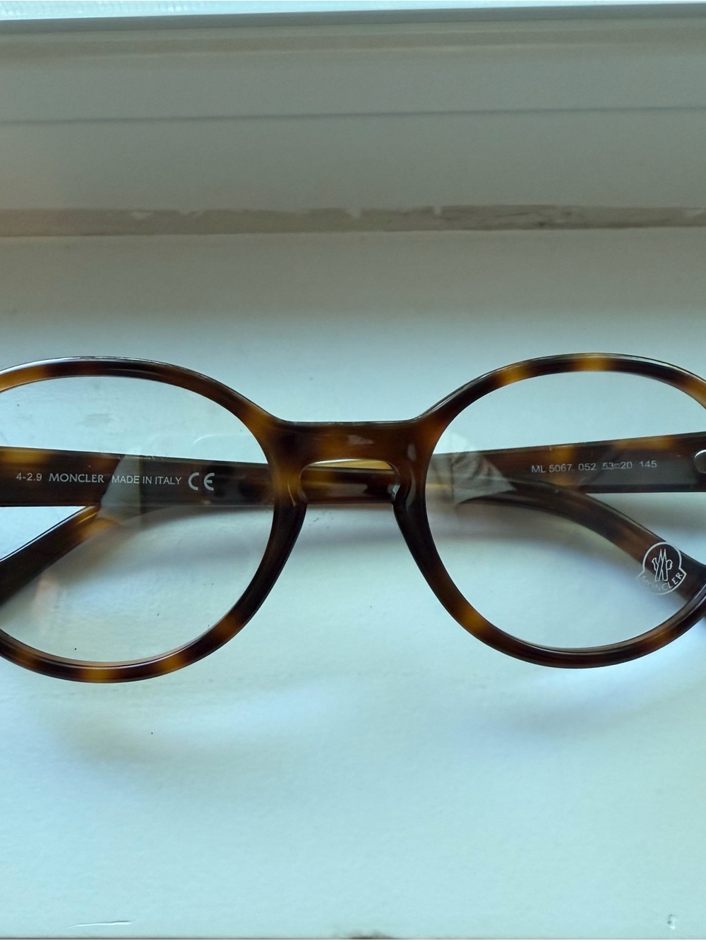 Moncler Tortoiseshell Round Eyeglass Frames - Picture 8 of 10